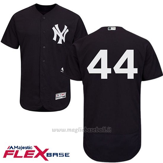 Maglia Baseball Uomo New York Yankees 44 Reggie Jackson Blu Flex Base